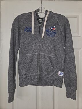 Toronto Blue Jays X Roots Canada XS Gray Full Zip Hoodie